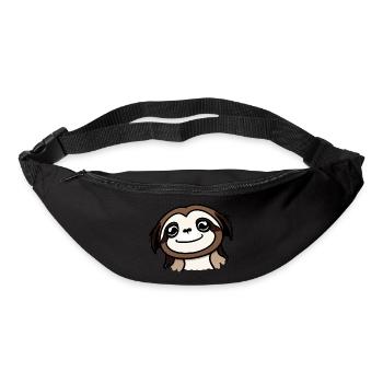 Mignon paresseux Kawaii Cartoon Animal Love 4 - Sac banane - noir - Devant