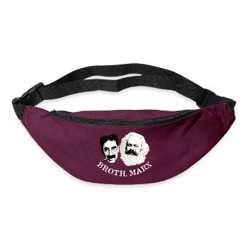 Brothers Marx - white typo - Bum bag - burgundy - Front