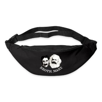 Brothers Marx - weisse Typo - Gürteltasche - Schwarz - Vorne