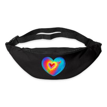 Mariage Fête des mères Saint-Valentin Fiançailles Amour - Sac banane - noir - Devant