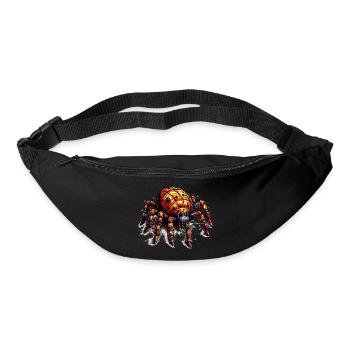 Araignée de dessin animé colorée et amusante pour les enfants - Sac banane - noir - Devant