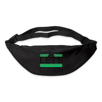 Funny Quote Peace Symbol Present Idea Global Peace - Bum bag - black - Front