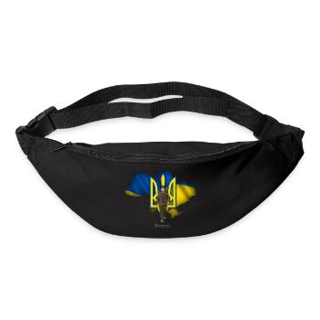 Ukraine Umriss Dreizack Selenskyj - Gürteltasche - Schwarz - Vorne