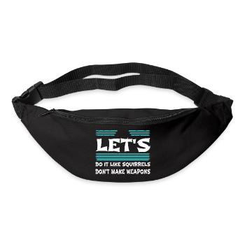 Amour heureux Hippie paix signe blagues Cool présent - Sac banane - noir - Devant