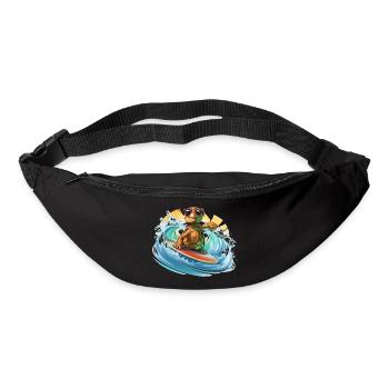 Surfende Schildkröte - Gürteltasche - Schwarz - Vorne