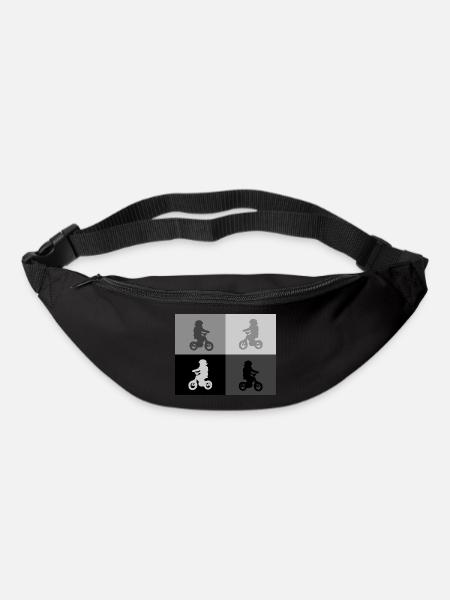 Biker Junior Pop Art gris - Sac banane - noir