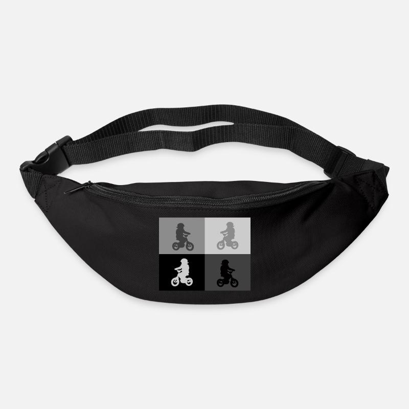 Biker Junior Pop Art gris - Sac banane - noir