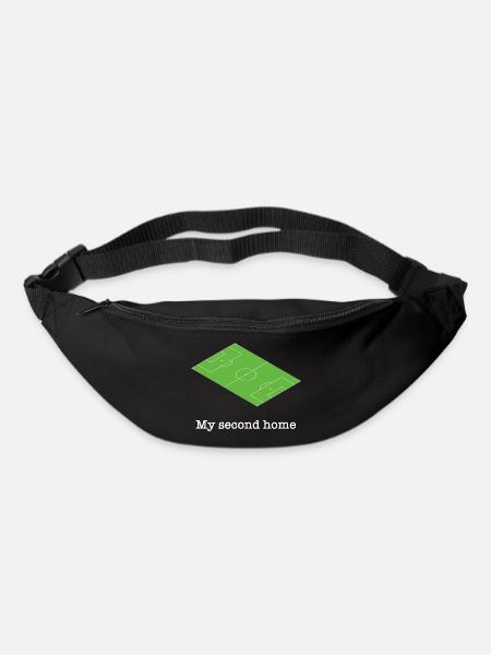 Football Square Green Funny Saying - Bum bag - black