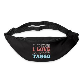 J’aime le tango tango danse musique latine - Sac banane - noir - Devant
