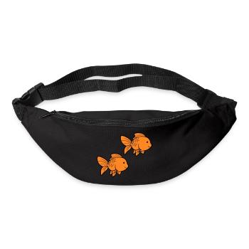 Poisson Poisson Rouge - Sac banane - noir - Devant