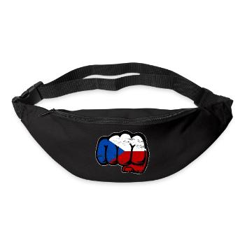 Drapeau de la République tchèque utilisé - Sac banane - noir - Devant
