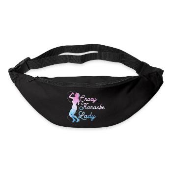 Crazy Karaoke Lady Singer Singing - Bum bag - black - Front