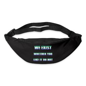 We Exist - Drapeau des hommes gays - Sac banane - noir - Devant