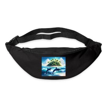 Tanz der Delfine – Tropische Inselträume - Gürteltasche - Schwarz - Vorne
