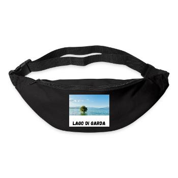 Lago di Garda design with tree in the water - Bum bag - black - Front
