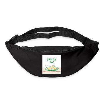 Design drôle d’huître - Sac banane - noir - Devant
