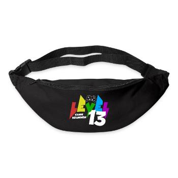 Level 13 Colored Gaming Motif for the 13th Birthday - Bum bag - black - Front