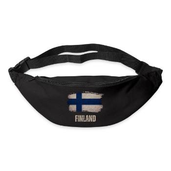 Vintage Finland, Finland flag - Bum bag - black - Front