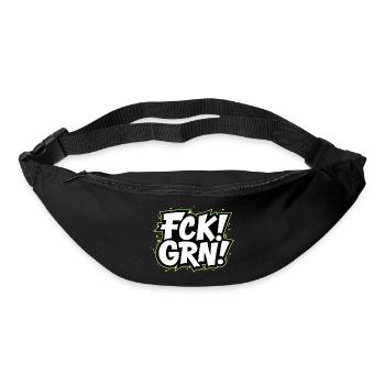 FCK GRN Statement Schriftzug - Gürteltasche - Schwarz - Vorne