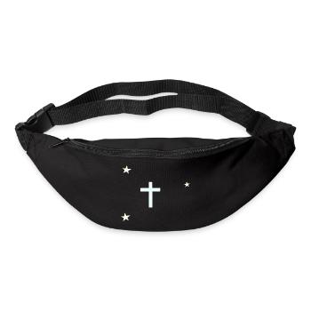 Himmlisches Kreuz mit Sternen - Gürteltasche - Schwarz - Vorne
