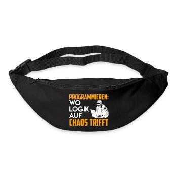 PROGRAMMING WHERE LOGIC MEETS CHAOS Funny - Bum bag - black - Front
