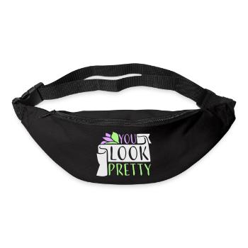 Tu as l’air assez drôle, complément Logo de l’amour de soi - Sac banane - noir - Devant