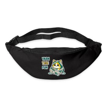 Cute Yarn Kitty Baby Cat Kawaii Sticker Gift Art - Bum bag - black - Front