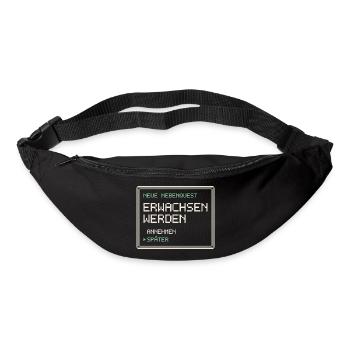 Neue Nebenquest Erwachsen werden - Pixel Retro - Gürteltasche - Schwarz - Vorne