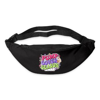 Pump Cover Season Fitness Retro Blumen Gym Style - Gürteltasche - Schwarz - Vorne