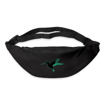 Été tropical oiseau colibri - Sac banane - noir - Devant