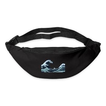 Kanagawa Waves Aesthetic Japanese Art Great Wave - Bum bag - black - Front