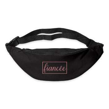 Verlobte passende Verlobung Hochzeit Flitterwochen - Gürteltasche - Schwarz - Vorne