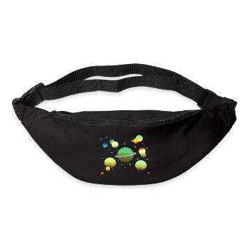 Galaxie spatiale Planète Étoiles - Sac banane - noir - Devant