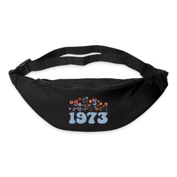 1973 Floral Pattern 1973 Floral Theme Flowers 1973 - Bum bag - black - Front