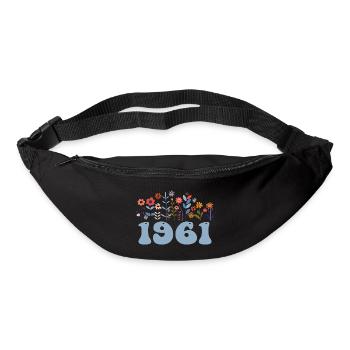 1961 Floral Pattern 1961 Floral Theme Flowers 1961 - Bum bag - black - Front