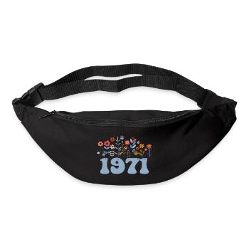 1971 Floral Pattern 1971 Floral Theme Flowers 1971 - Bum bag - black - Front