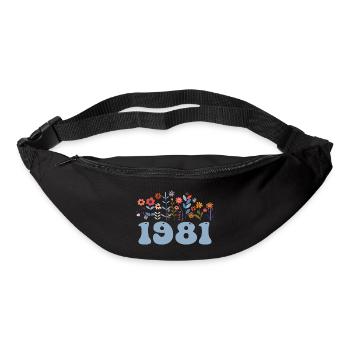 1981 Floral Pattern 1981 Floral Theme Flowers 1981 - Bum bag - black - Front