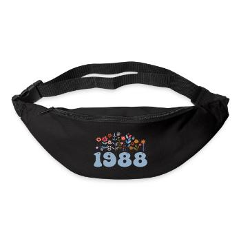 1988 Floral Pattern 1988 Floral Theme Flowers 1988 - Bum bag - black - Front