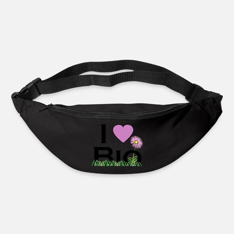 ich liebe bio - Gürteltasche - Schwarz