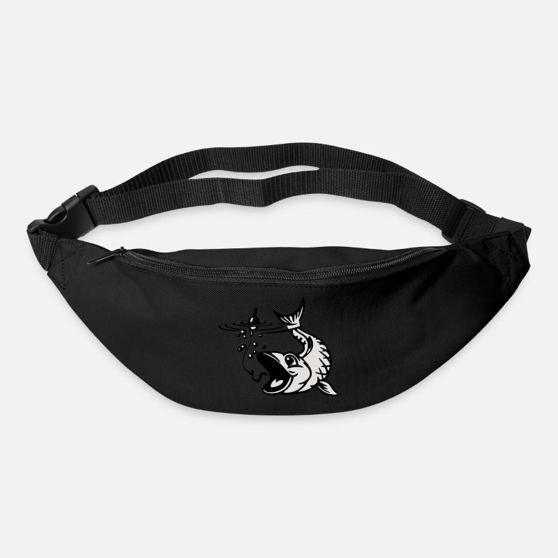 fisch - Gürteltasche - Schwarz