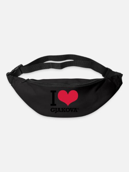I LOVE GJAKOVA - Gürteltasche - Schwarz