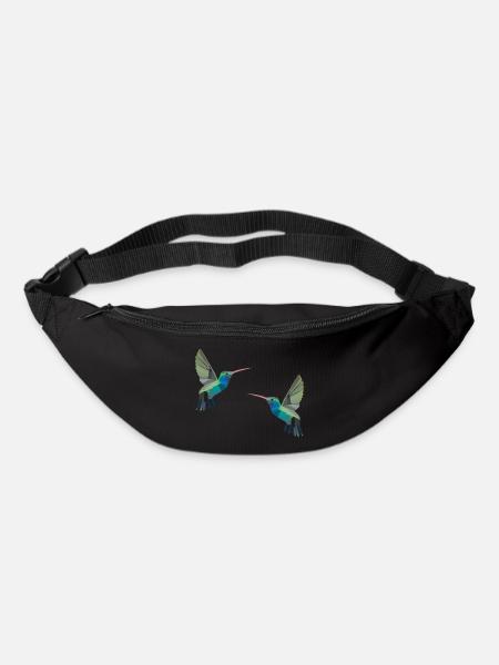 Colibri oiseau oiseaux polygone perruche cadeau - Sac banane - noir