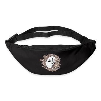 Vintage Blumen galgoneus design1 - Gürteltasche - Schwarz - Vorne