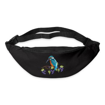 Oiseau coloré - Sac banane - noir - Devant