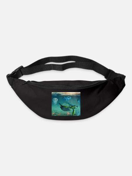 Schildkröte Meer Geschenk Geschenkidee - Gürteltasche - Schwarz