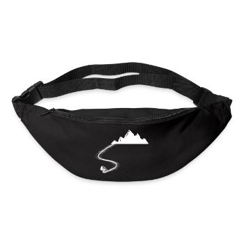mountain bike cycling cyclist retro funny - Bum bag - black - Front
