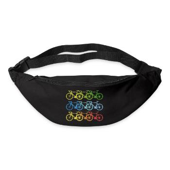 Bicycle colorful bikes cool art gift - Bum bag - black - Front