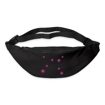 Knöpfe der Rosa Blüten minimalistisch - Gürteltasche - Schwarz - Vorne