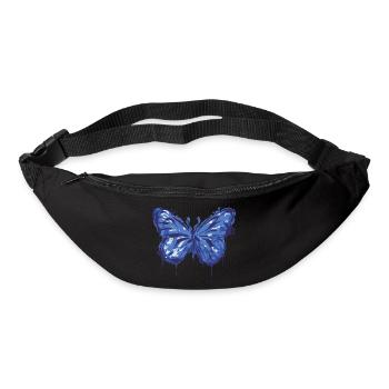 papillon encre animal art cool design - Sac banane - noir - Devant