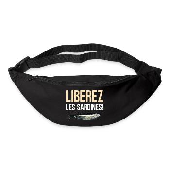 Liberez les sardines - Sac banane - noir - Devant